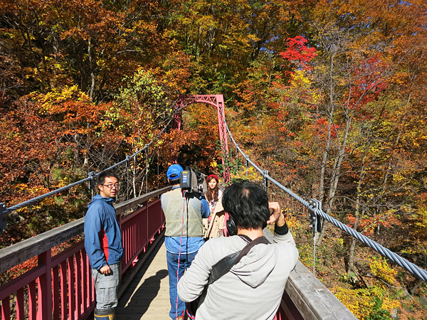 定山渓　２０１４　紅葉　二見吊橋　撮影
