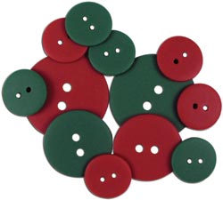 151333 Favorite Findings Holiday Buttons (Christmas Matte 10ピース) 350円