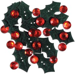 151332 Favorite Findings Holiday Buttons (Holly Sparkle 29ピース) 350円