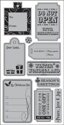 127271 ANW Crestwood Cling Rubber Stamp 425x95 (Christmas Tags) 800円