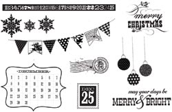 126325 [Unity Stamp] Simple Stories Unmounted Rubber Stamp Kit (25 Days Of Christmas) 2500円
