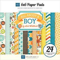 029590 [Echo Park Paper] All About A Boy Cardstock Pad 6インチ 650円