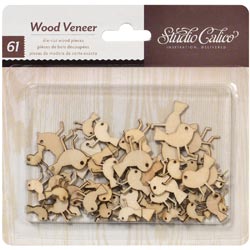 244162 Heyday Laser-Cut Wood Veneer Shapes (Tweets) 450円ｘ6