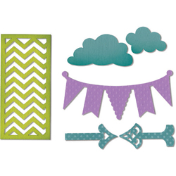 023687 Sizzix Thinlits Die (Arrows, Banners, Chevrons, Clouds) 2000円