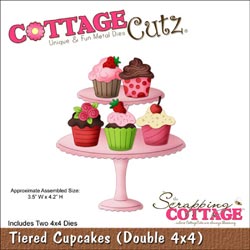234637 CottageCutz Die 4x4 2ピースセット (Tiered Cupcakes) 3495円