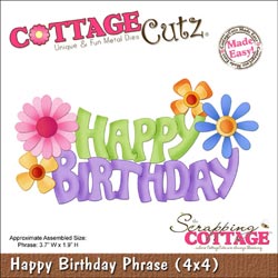 234663 CottageCutz Die 4x4 (Happy Birthday Phrase) 1995円