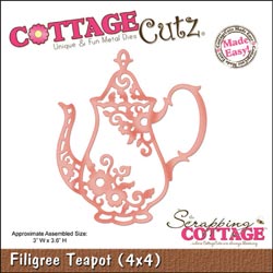 244180 CottageCutz Die 4x4 (Filigree Teapot) 1995円