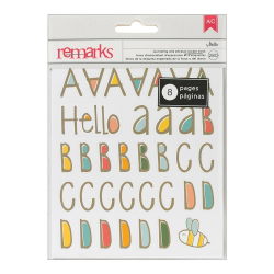 043690 [American Crafts] My Girl Remarks Sticker Book (Stella Alphabet, Number Phrases) 550円