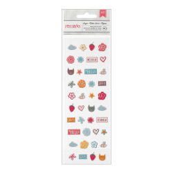 043695 [American Crafts] My Girl Remarks Puffy Stickers 275x775 (Sugar Mini Icons Phrases) 350円
