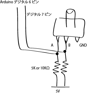 ロータリーエンコーダー回路図