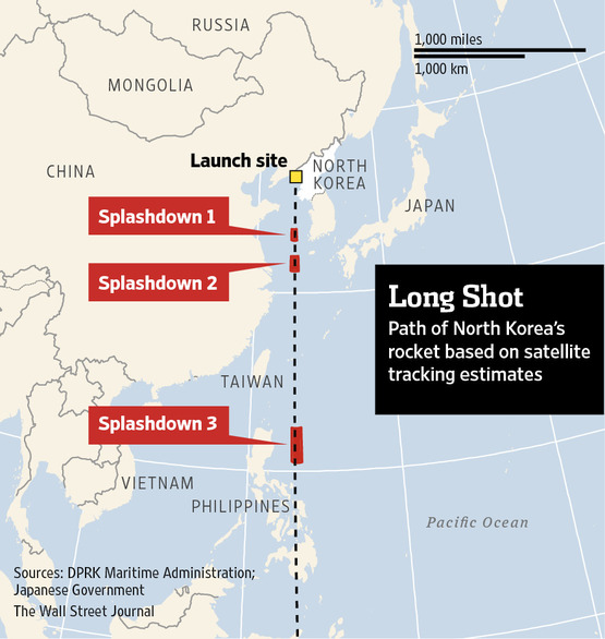 １２年１２月北朝鮮ロケット実験