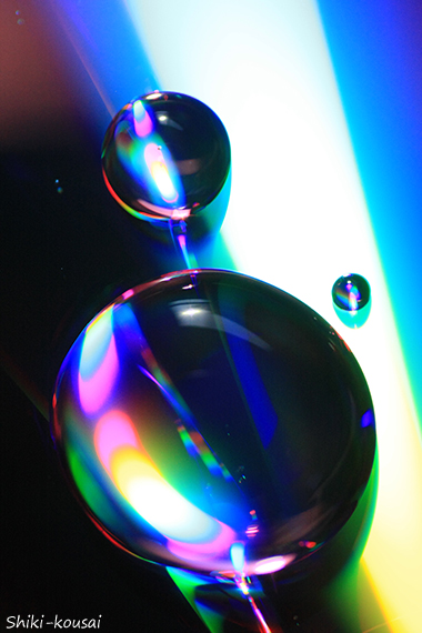 光の水玉写真