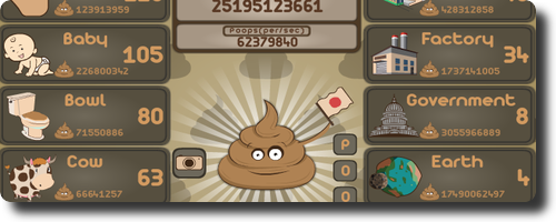 う ちのクッキークリッカー系ゲーム Poop Clicker フラマニ