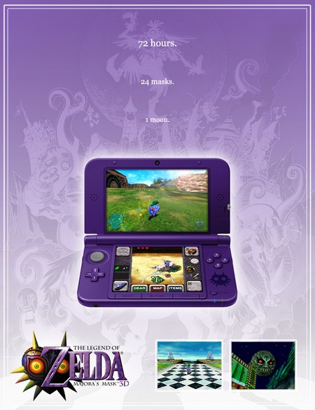 【3DS】海外ファンが作成した『ゼルダの伝説 ムジュラの仮面仕様3DSLL(海外名3DSXL)』と広告 - ニンテンドーDS＆3DS