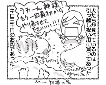 羊の国のラブラドール絵日記シニア!!「キロ三千円」4コマ漫画4